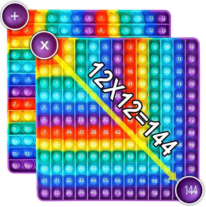 Multiplication Chart Pop It Math Game Board for Kids Learning - Christmas Gift - 12x12 Times Table