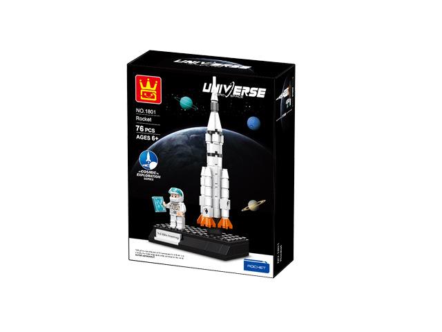 ToyBuilding Blocks Sets - STEM AerospaceBuilding Kit Toy with Heavy Transport Rocket & Launcher - Great Gift for Christmas and Birthday