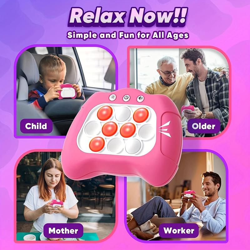 Popping Quick Push Game Console without Battery, Pop-up Game Fidget Toy, Pop It Game Controller, Gift Stress Anxiety Relief Sensory Toy