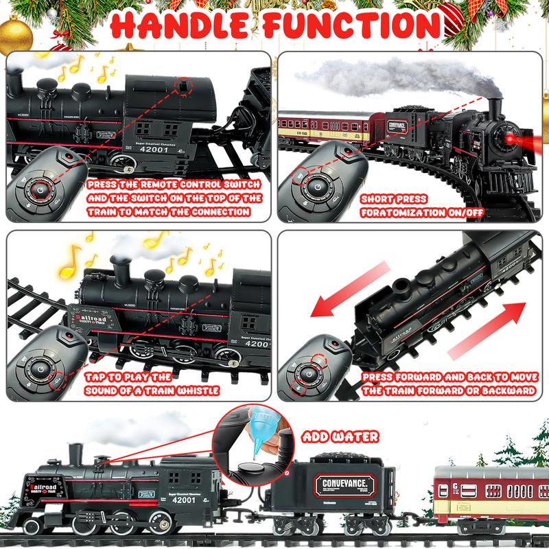 RC Train Layout for Kids - Steam Locomotive Train Set