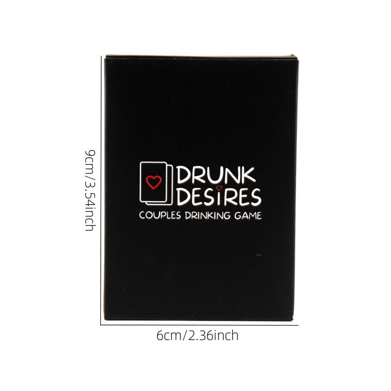 Drunk Desires Couples Drinking Game Card, 1 Count Entertaining Fun Games Holiday Party Fun Game Box and Gift, Creative Small Gift, Holiday Accessory