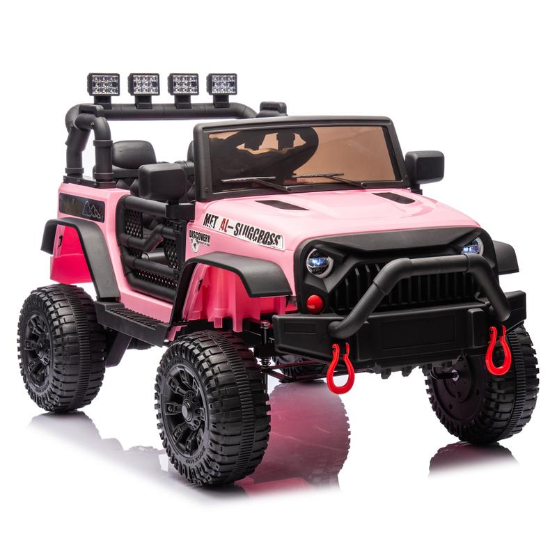 Purple Pink Red White Black 24V Kids Ride On Car W Parents Remote Control,400W Motor,Four Wheel Suspension,Adjustable speed,USB,MP3,Music,Bluetooth,Large display screen,Power Display,Portable handle,Safety Belt for Kids Aged 3+,Birthday Christmas Gift