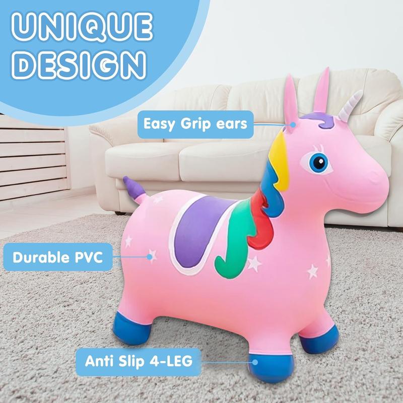 Bouncy Horse Toys, Inflatable Hopping Toy, Outdoor Indoor Bounce Toys for Kids Birthday Gifts