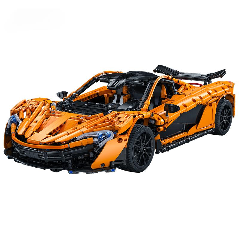 BARWEER-3617 PCS 1:10 Smiling Assassin Super Racing Car Model Building Blocks V8 Car Toys Gift for Adult Kids