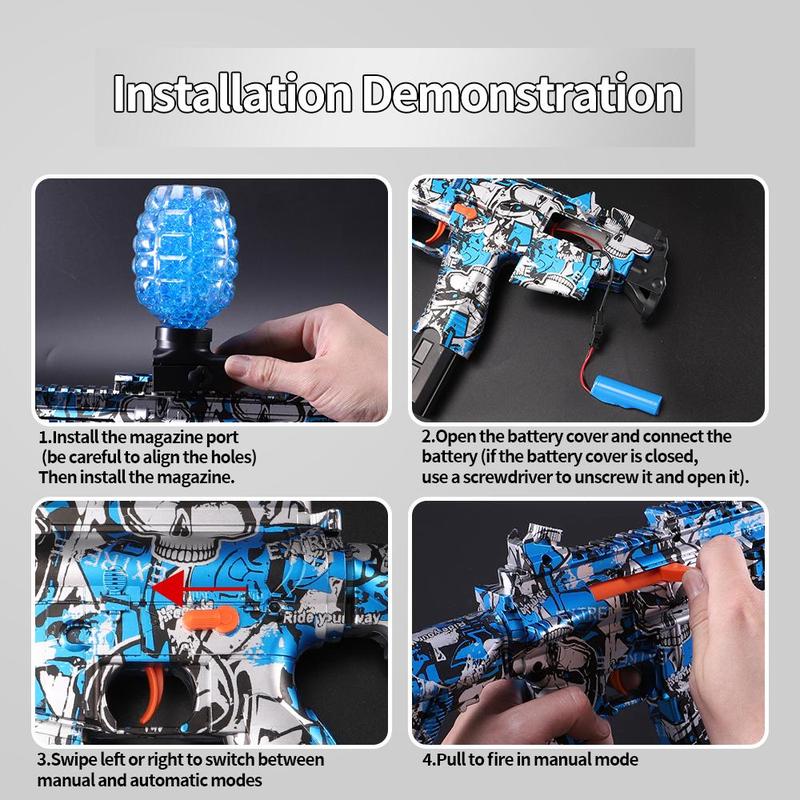 Electric Water Ball Shooting Toy, Automatic Splat Ball Firing Water Toy, Outdoor Game Toy For Ages 14+, Eco-friendly Toy Gift