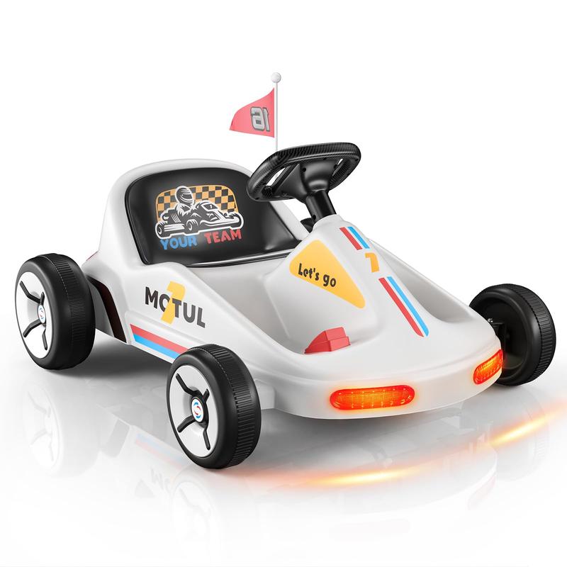 LIGIANT SAT ONE Plus Electric Go Kart, 12V Ride on Car, Flashing Taillight, Bluetooth Music, Remote Control, Storytelling, Ideal First Ride for Kids