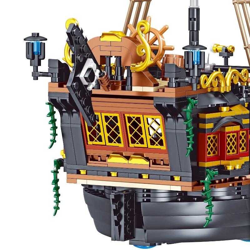 BARWEER-Ship Pirate Model Brick Timeless Pirate Ship Building Blocks 1328PCS Creative Series Ship Brick Birthday Gift,Gifts for Kids and Adults