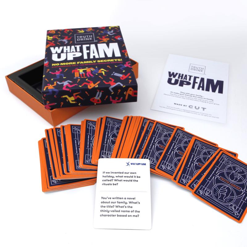 Truth or Drink: What Up Fam | Family Secrets Card Game by Cut