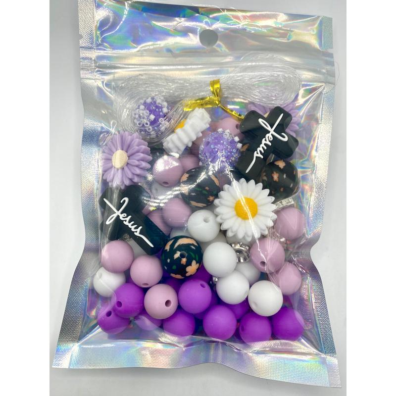 80pcs Bead Bundle 100 | Bead Bundle | Jesus Beads | Faith Beads | Flower Beads