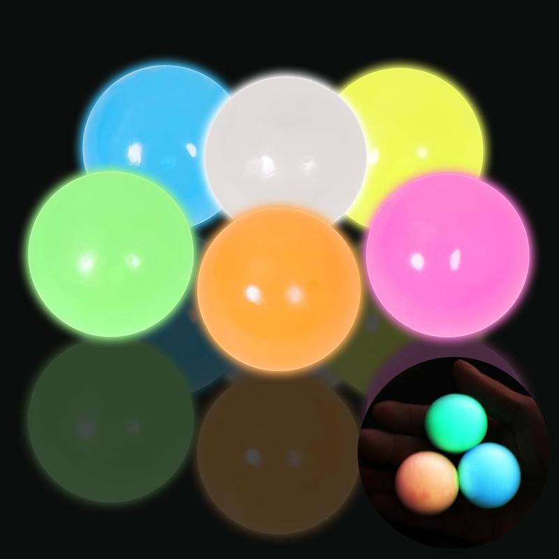 6Pack-2.4In Dream Balls,Glow In The Dark Sticky Balls That Stick To The Ceiling,Stress Balls For Kids And Adults,Elevated Balls,ASMR Cool Stuff For Teens,Ceiling Balls,Lumi Balls,Stocking Stuffers