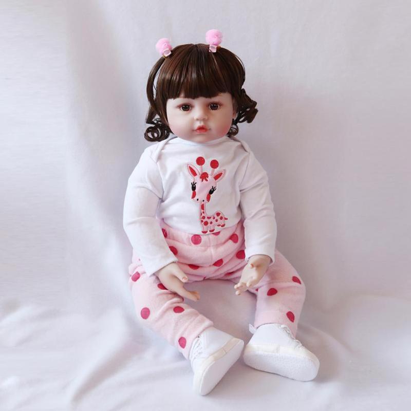 24 Inch Realistic Girl Doll, Lifelike Reborn Baby Doll, Soft Vinyl Reborn Bbay Doll Toy, Realistic Newborn Stimulation Toy, Gift for Kids