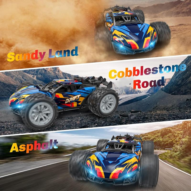 Rc Cars for Boys Age 3-8, Monster Trucks Remote Control Car with Spray, 2.4Ghz Rc Drift Car Toys for 3 4 5 6 Year Old Boys Girls, 1 20 All Terrains Electric Toy Car Gift for 3-8 Year Old Boys Girls