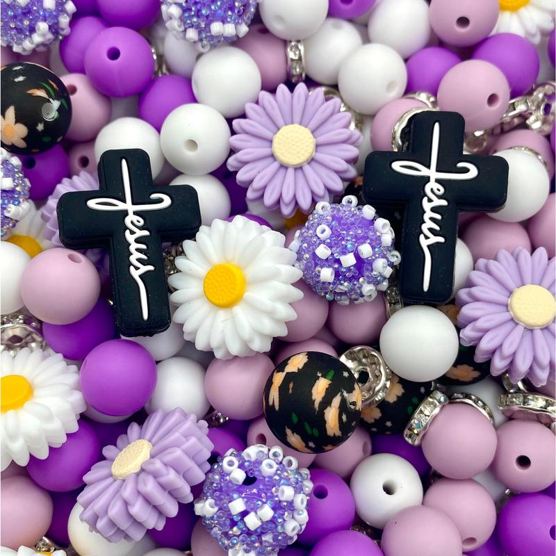 80pcs Bead Bundle 100 | Bead Bundle | Jesus Beads | Faith Beads | Flower Beads