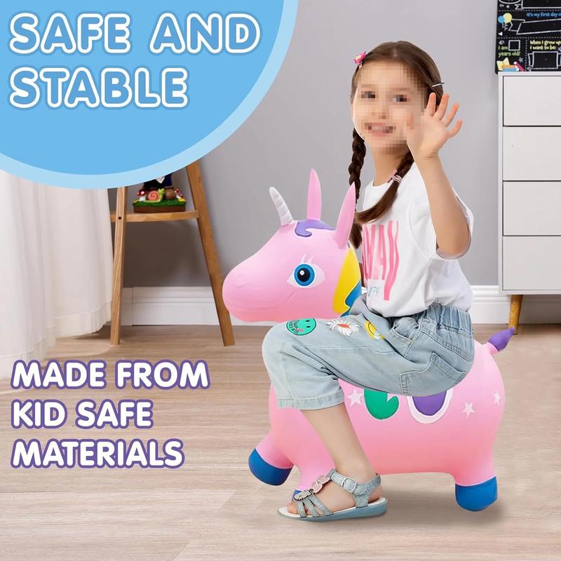 Bouncy Horse Toys, Inflatable Hopping Toy, Outdoor Indoor Bounce Toys for Kids Birthday Gifts