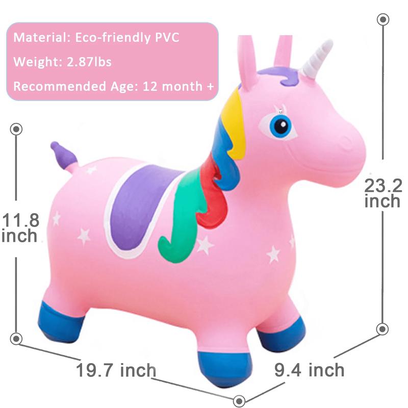 Bouncy Horse Toys, Inflatable Hopping Toy, Outdoor Indoor Bounce Toys for Kids Birthday Gifts