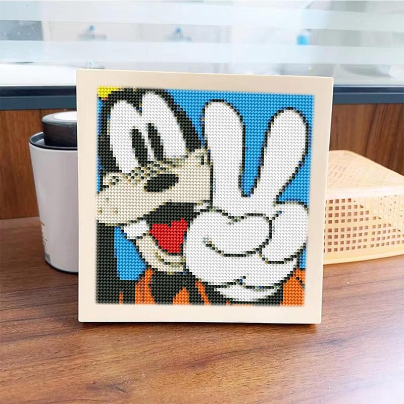 Cartoon Character Pattern DIY Diamond Arts Colorful Painting Kit with Frame, DIY 5D Diamond Arts Painting Kit, Wall Art Decor for Home