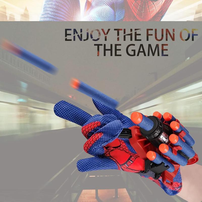 Spider Gloves Man Web Shooter Toy, Spider Kids Plastic Superhero Launcher Glove Hero Movie Launcher with Wrist Toy Set Funny Decorate Children Educational Toys, Spider Toy