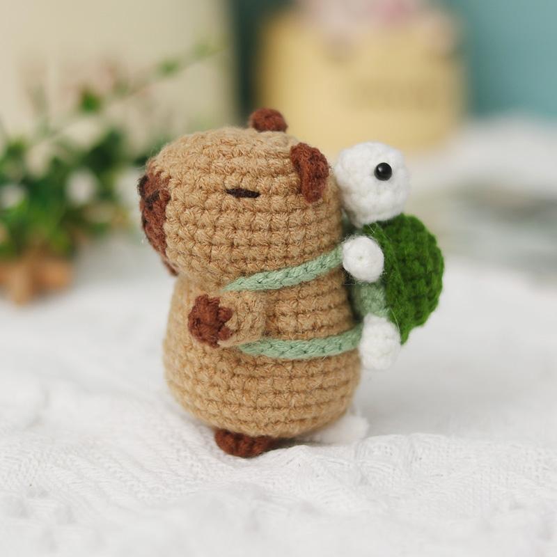 Cute Guinea Pig Design Crochet Kit, 1 Set DIY Handmade Knitting Kit with Instructions, DIY Knitting Supplies for Beginners