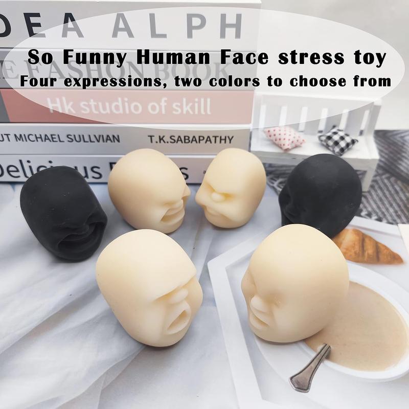 Squishy Fidget Sensory Stress Human face Toys for Adults Teens  s,Decompression Anxiety Relief Toy,Funny Gift for Birthday,Christmas,Stocking Stuffer Gift