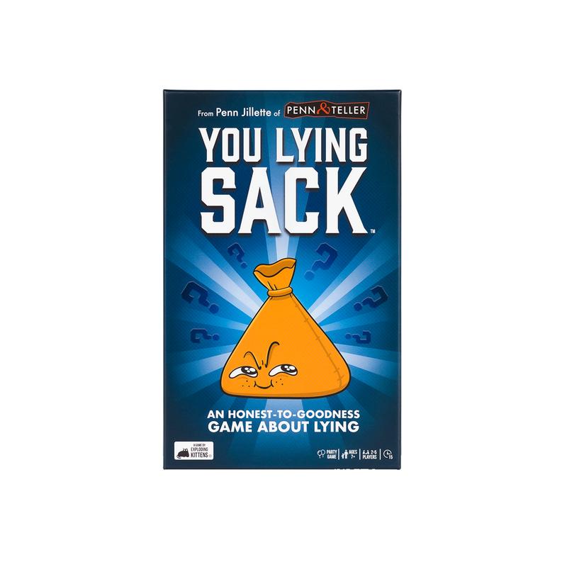 You Lying Sack - A Bluffing Party Game by Exploding Kittens and Penn Jillette - Ages 7+ - 3-6 Players - Family Fun