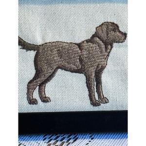 Chocolate Labrador Retriever Machine Embroidered and Framed!  Other Designs and Breeds Available!