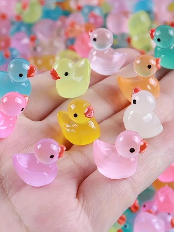 Glow in The Dark Duck Beads, Cute Mini Resin Duck Beads, DIY Jewelry Making Supplies for Bracelet Necklace Earrings