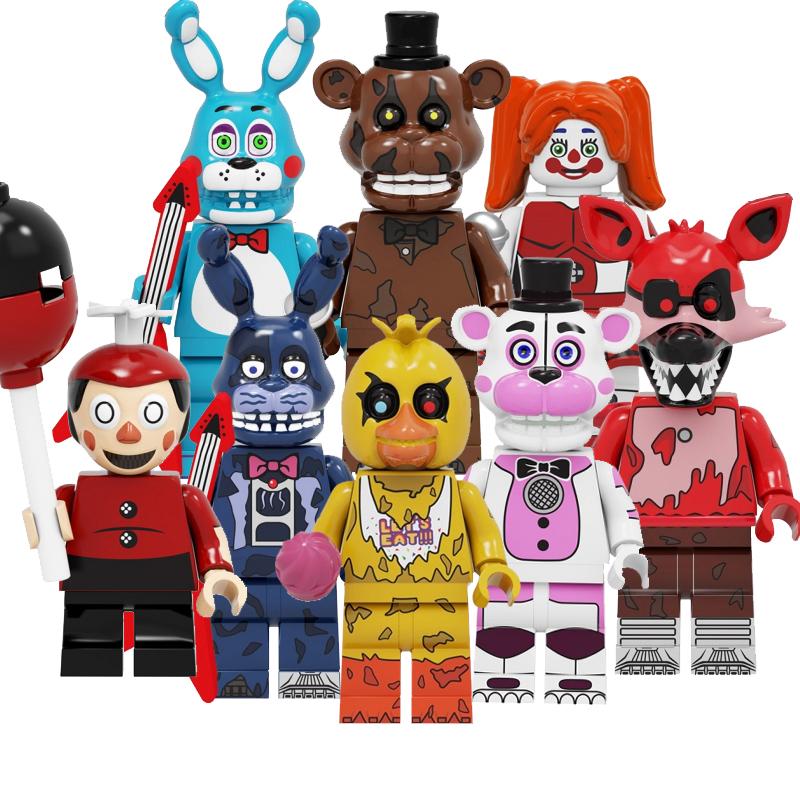 Custom FNAF Five Nights at Freddy Minifigures,  Characters , Bonnie, Foxy