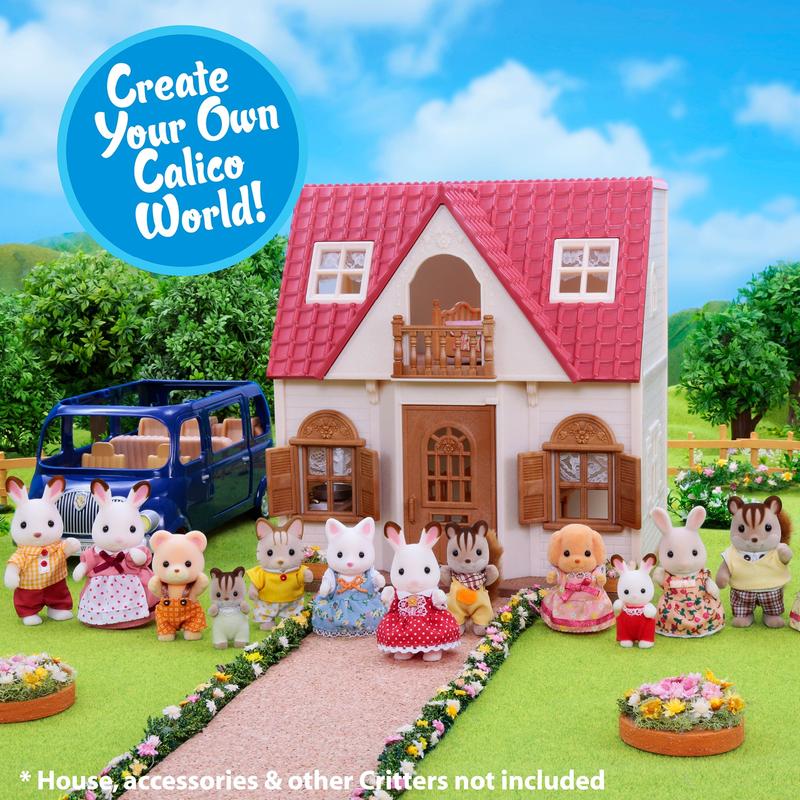 Calico Critters French Bulldog Family, Set of 6 Collectible Doll Figures, Online Exclusive