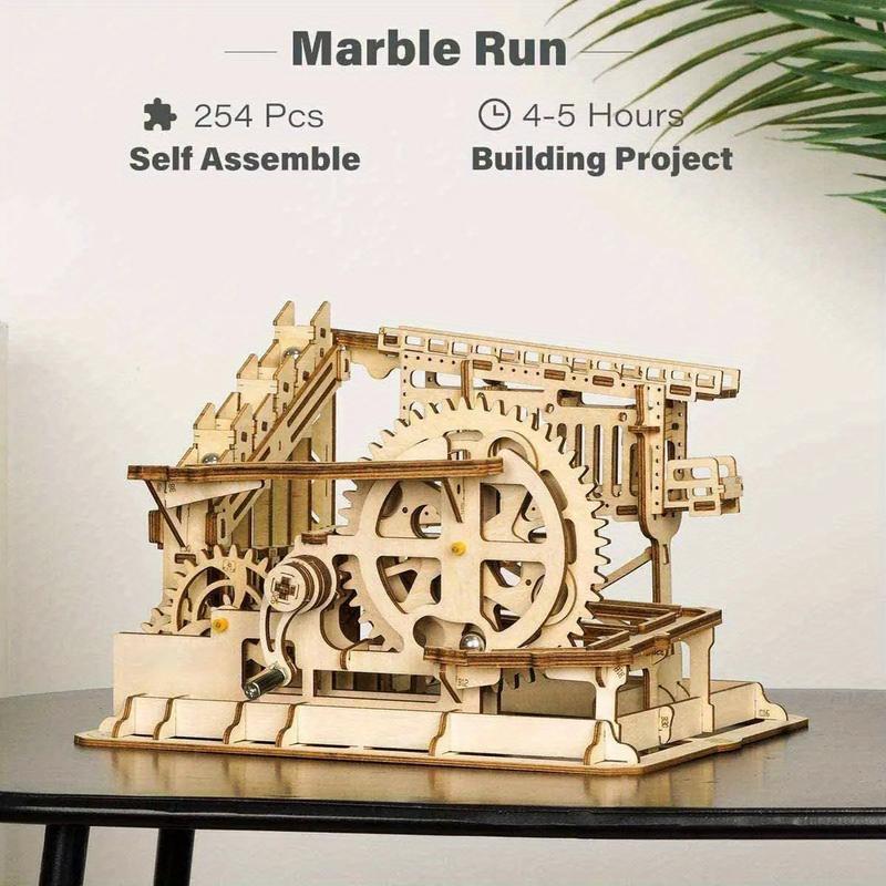 Robotime Rokr 3D Wooden Puzzle - Intricately Designed Games Assembly with LG503 Realistic Lift Coaster, LG502 Functional Cog Coaster and Lift Coaster Mechanisms - Perfect for Adults Seeking a Challenging Hobby, Unique Birthday Gift Idea 3 d