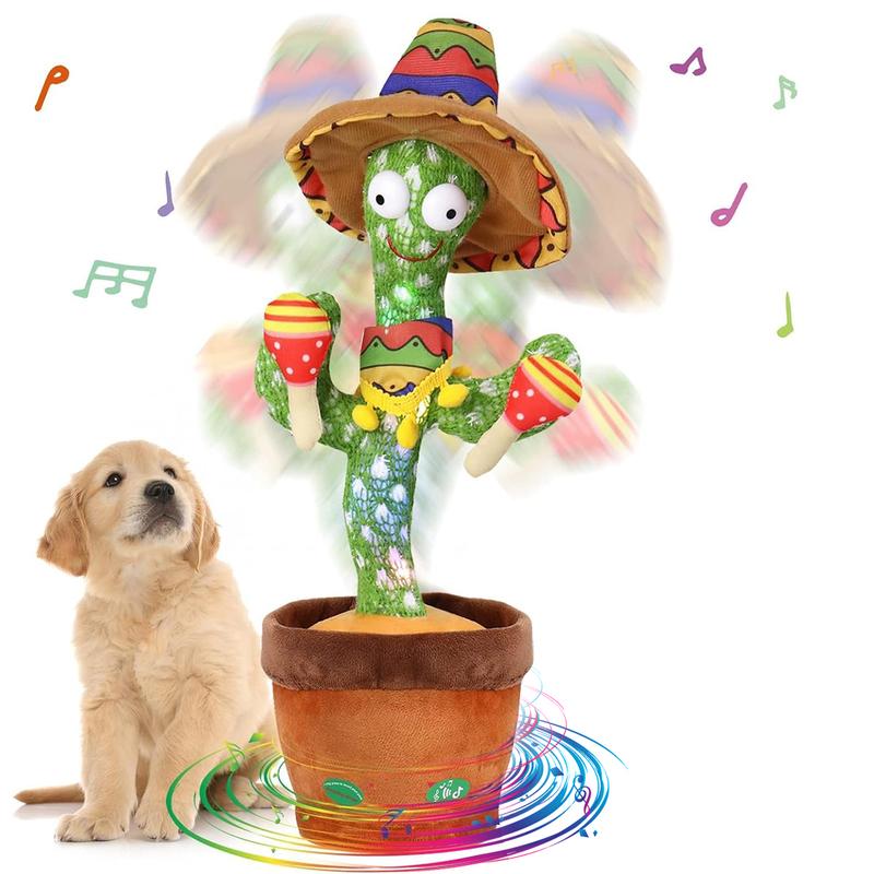 Christmas Gift Dancing Talking Cactus,Dancing Talking Animal Toys,Educational Toy,Repeating & Singing What You Say,Birthday Gift