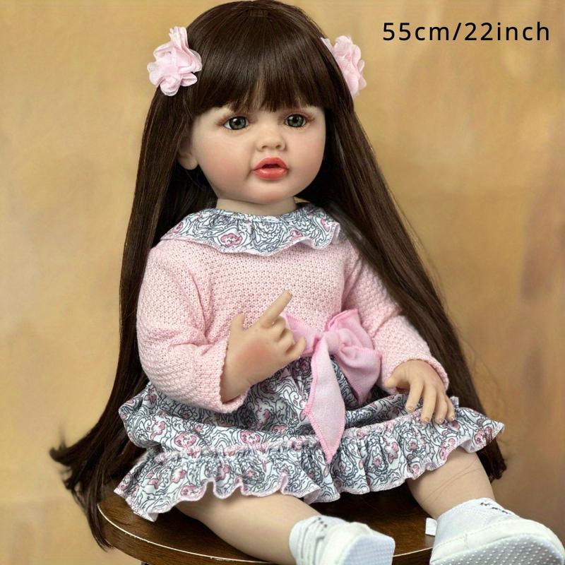 55cm Lifelike Reborn Silicone Princess Doll, Full Body, Birthday Gift for Girls