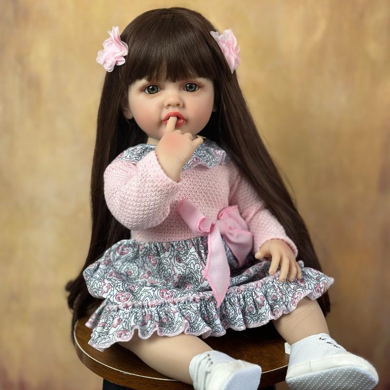 55cm Lifelike Reborn Silicone Princess Doll, Full Body, Birthday Gift for Girls