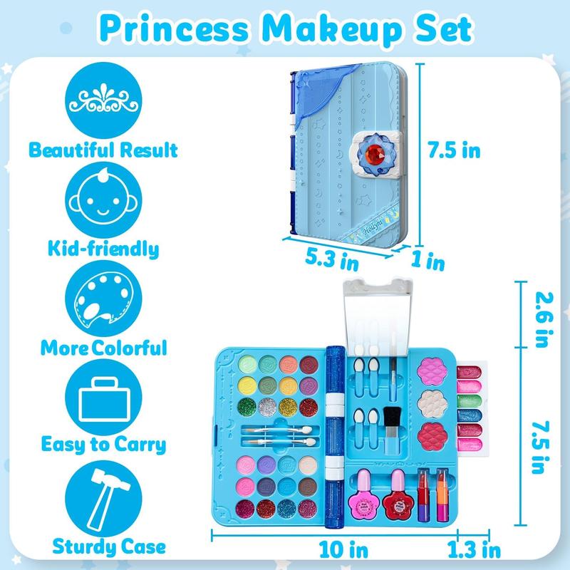 Christmas gift  Kids Makeup Kit for Girl, Washable Play Make Up Toys Set with Mirror, Beauty Dress Up Set Toys