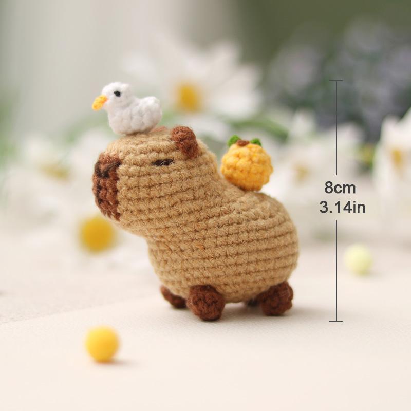 Cute Capybara Design Crochet Kit, 1 Set DIY Handmade Knitting Kit with Accessories, Knitting Supplies for Home Decor