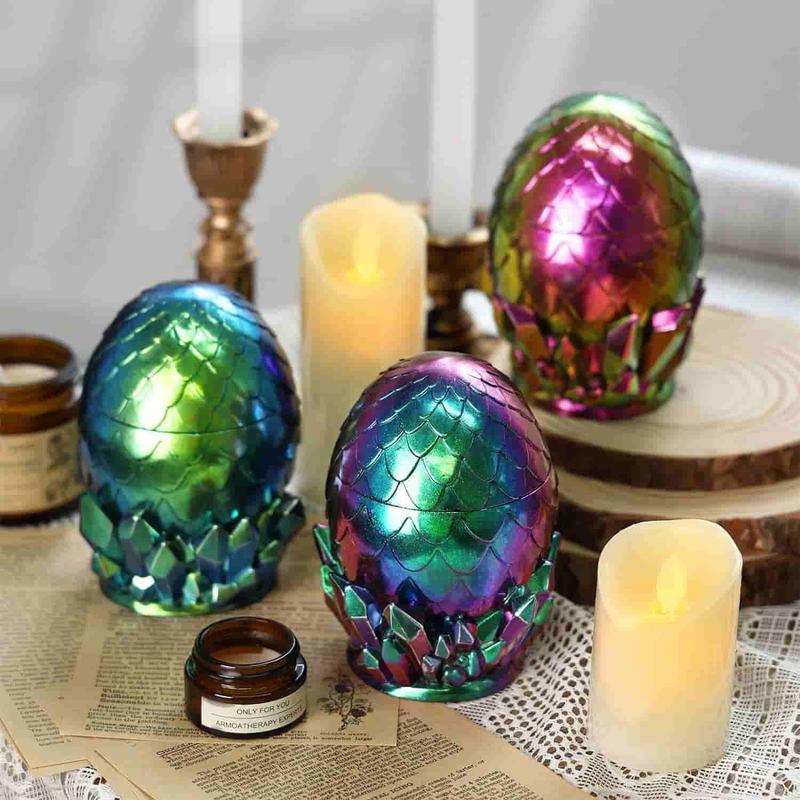 Dragon Egg Resin Molds, Large Resin Jar Resin Epoxy Molds with Lid and Crystal Cluster Base, Lifelike Dinosaur Egg Silicone Molds for Epoxy Resin, DIY Craft,DIY Gift-LET'S RESIN