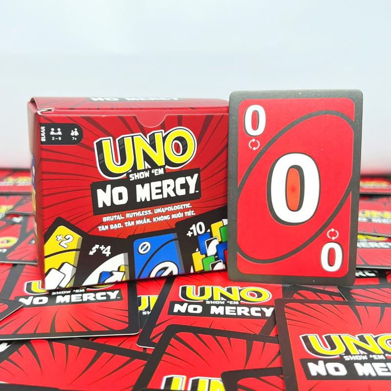 UNO NOMERCY PLUS upgraded game, UNO +10 tough rules, UNO card game 194 cards TOP GAME