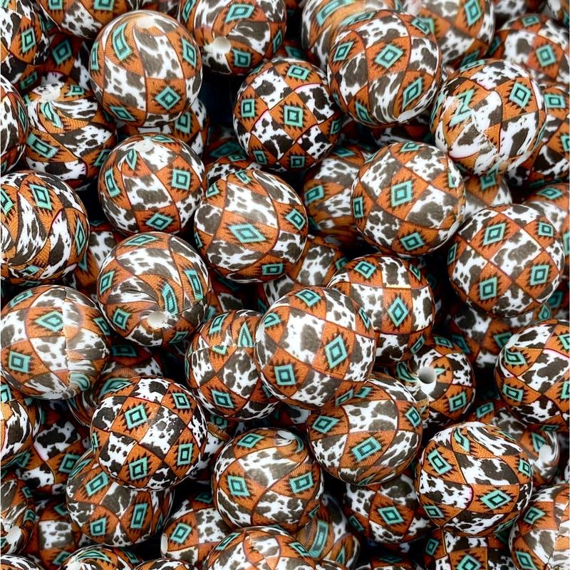 Raised On An Old Dirt Road Printed Silicone Beads | Western Beads | Pattern Beads