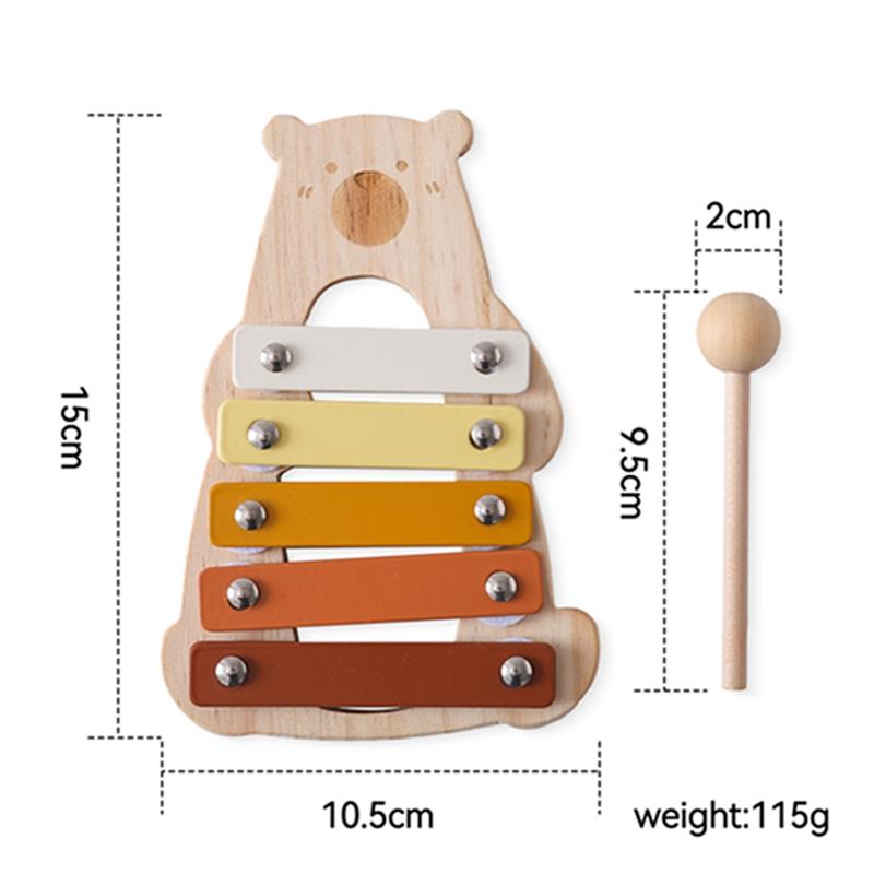 Baby Montessori Toys Cartoon Bear Percussion Instrument Toys Educational Preschool Toy for Baby Early Musical Instruments Gift