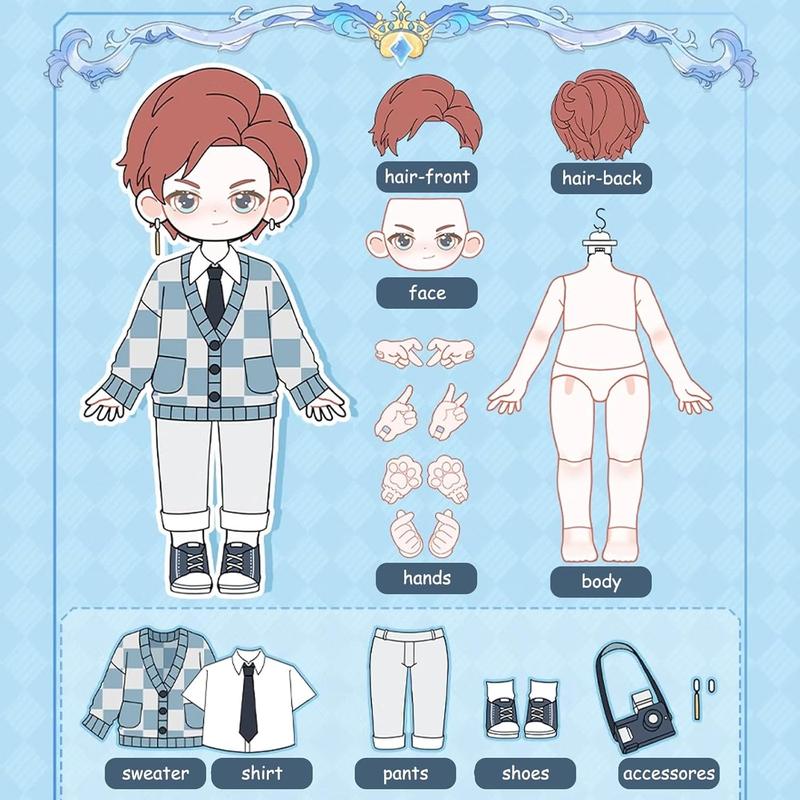 Ball Jointed Dolls Blind Box for Girls Boys, 1 12 BJD Cute Anime BJD Figures with Clothes, Surprise Birthday (Peetsoon-A, Box, 1)