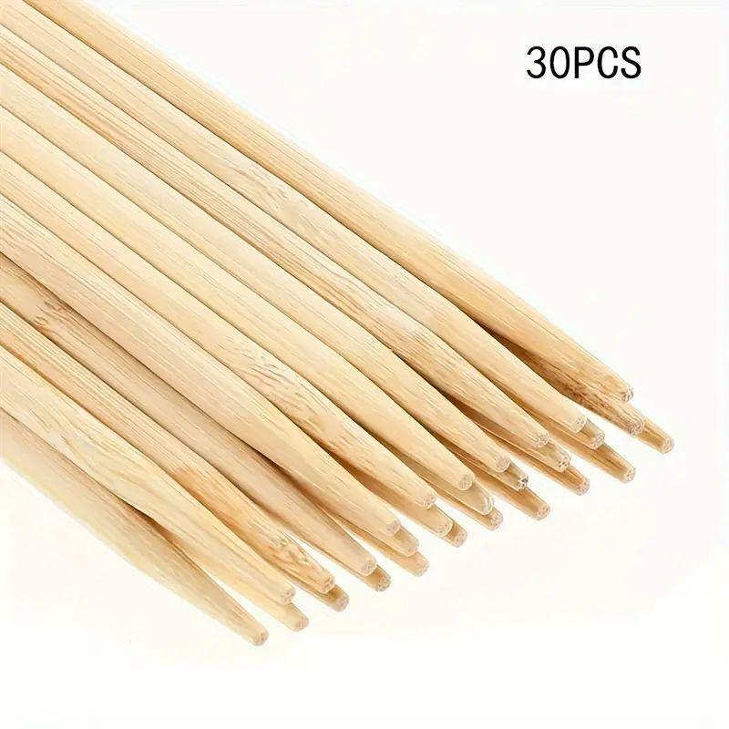 Bamboo Stick (30pcs), Double Head Design Bamboo Stick, DIY Scratch Art Tool, DIY Painting Supplies for Scratch Wood Art, Paper Painting, Coloring and DIY