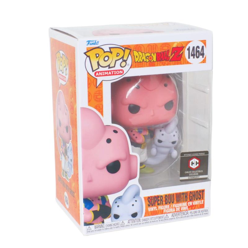 Funko Pop! Animation: Dragon Ball Z - Super Buu with Ghost #1464，Chalice Collectibles Ex, with Clear Pop Protector