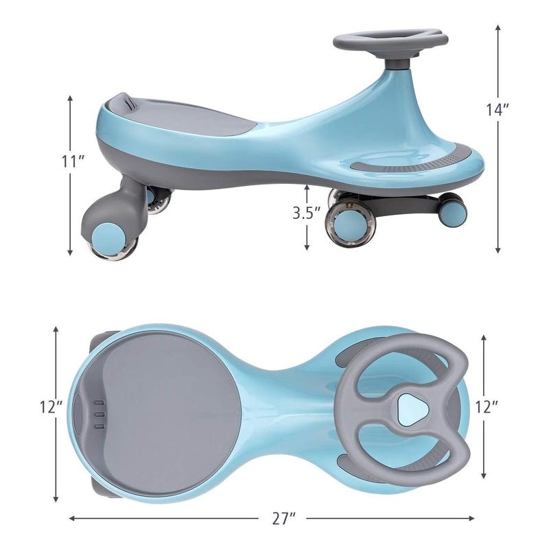 [ShopTab] Festival JoyWiggle Car with LED Flashing Wheels, Uses Twist, Turn, Wiggle Movement to Steer, Ride-on Toy for People 3 Year Old and Up