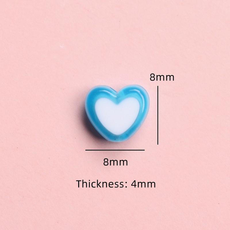 100 Pcs Heart shaped beads Acrylic Beads DIY Jewelry Accessories