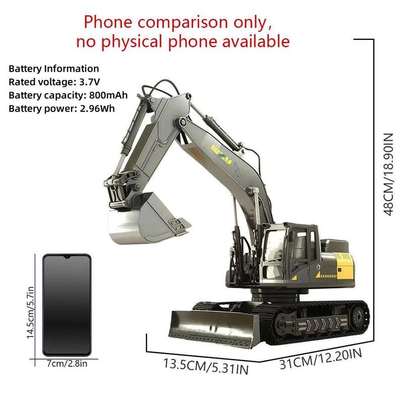 Remote Control Excavator Toy, 1 Set Operation Multi-joint Controllable Excavator Toy, Simulation Electric Excavator Toy, Excavator Model Toy