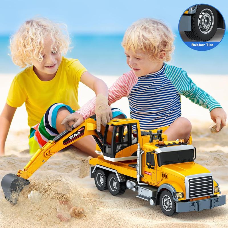 Toy Truck, Large Excavator Truck Toy for 3 4 5 6 Year Old Boys,Truck Toy with Sound and Light,Kids Toddlers Birthday Gifts for Boys & Girls