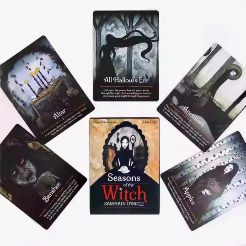 Seasons Of The Witch Themed Card, 1 Box Tarot Card Game, Holiday Party Game for Family Friends Classmate