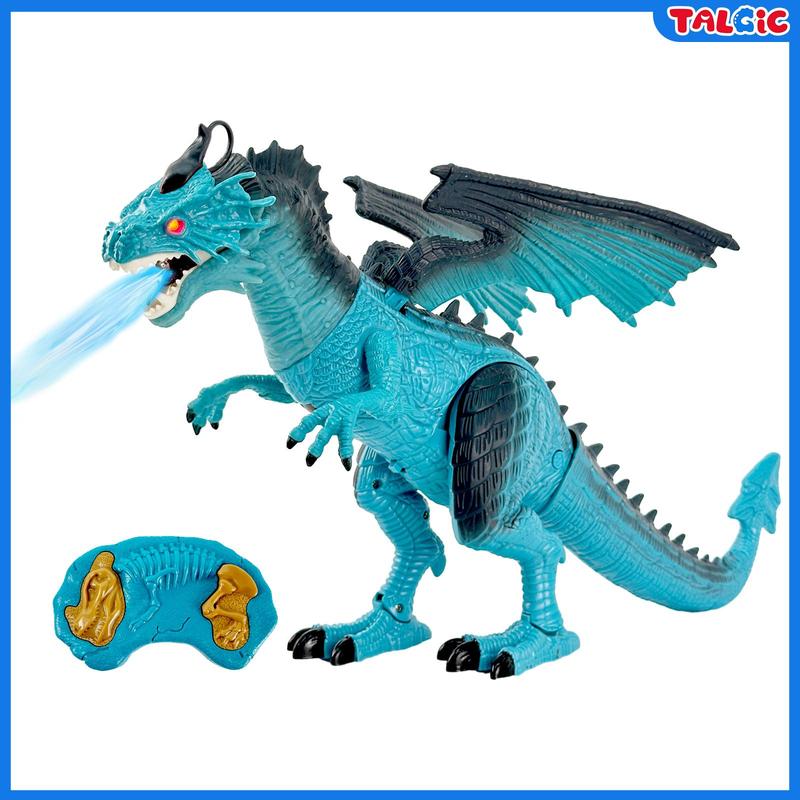 Talgic Remote Control Dinosaur Toy Fire & Ice Dinosaur Game of Trones Spray Light and Multiple Function