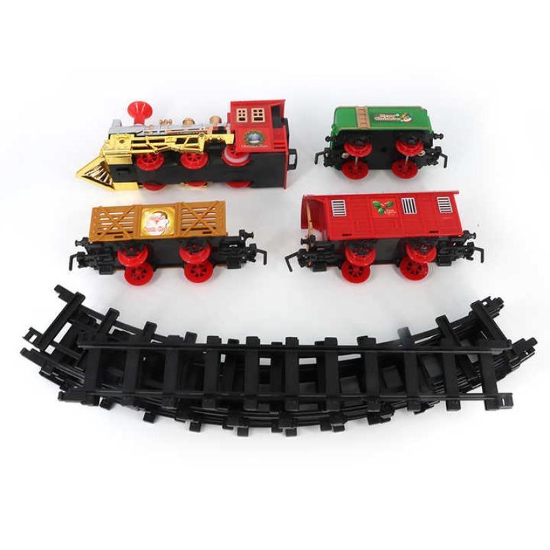 Electric Train Track Set, 1 Set Battery Powered Train Toy with Light & Sound, Track Railway Toys for Boys & Girls, Birthday Gift