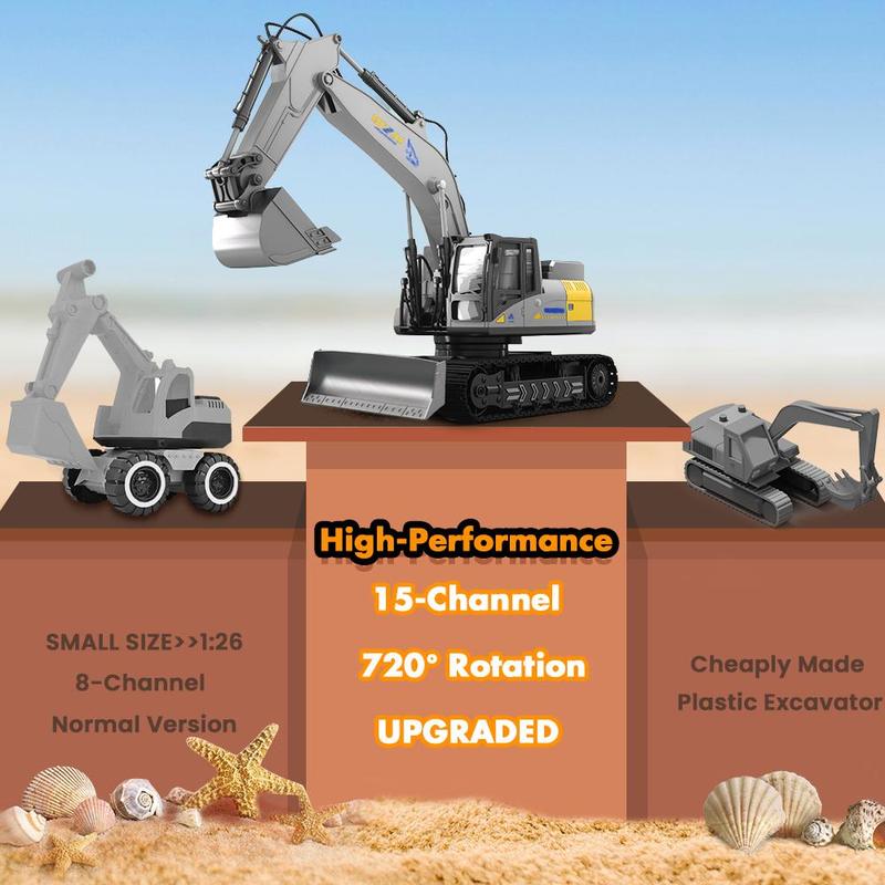 Remote Control Excavator Toy, 1 Set Operation Multi-joint Controllable Excavator Toy, Simulation Electric Excavator Toy, Excavator Model Toy