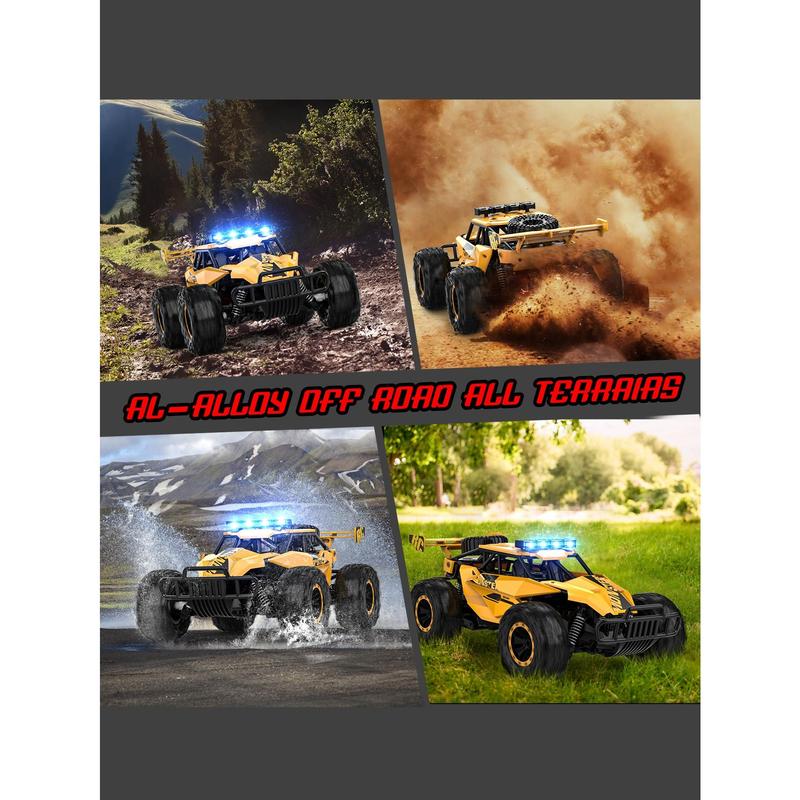 Remote Control Car - 2.4GHz High Speed 33KM H RC Cars Toys, 1:12 RC Monster Trucks Offroad Hobby RC Truck Toys With LED Headlight And Rechargeable Battery Gift For Adults Boys 8-12 Kids